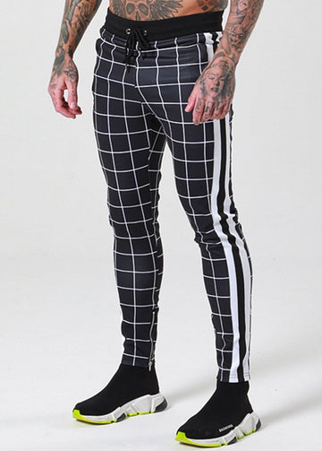 Street Style Casual Sweatpants Men Running Sports Striped Pant Man Jogger Trousers aidase-shop
